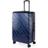 DKNY - Valigia 23Kg da stiva capiente Valigia rigida XL con ruote silenziose Valigia espandibile Trolley Grande Rigido leggero ideale per viaggi lunghi con Lucchetto a combinazione TSA, Marino