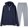 Generic Tuta da ginnastica Giacca da uomo Pantaloni da uomo Set di tuta alla moda autunno inverno uomo tinta unita cerniera collo felpa casual dritto pantaloni sportivi tuta tuta per uomo, NY4, 3XL