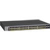 NETGEAR Switch PoE Smart 48 porte GS752TP, Switch Ethernet Gigabit con gestione Insight cloud opzionale, 48 PoE+ a 380 W, 4 SFP da 1G, montaggio su desktop o su rack e assistenza limitata a vita