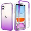 FMPCUON Cover per Samsung Galaxy A50/A50S/A30S, Custodia Trasparente Antiurto 360 Gradi, [2X Vetro Temperato], TPU Bumper Full Body Case per Samsung Galaxy A50/A50S/A30S - Viola