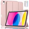 EspZanthic Custodia Cover per iPad (A16) 11a Generazione 11 Pollici 2025/iPad 10a Gen 2022 con Portapenne, Case Tablet Sottile con Retro in Morbido TPU con Auto Svegliati/Sonno, Stilo