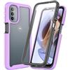 ILING Cover per Motorola Moto G51 5G, 360° Protezione Ultra Sottile Trasparente Custodia Antiurto Anti-Graffio Caso con Protezione Schermo Integrata (Viola Chiaro)