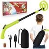 iTayga Metal Detector per bambini, rilevatore di metallo ad alta precisione con display LCD, rivelatore metallico leggero per bambini con manico regolabile, bobina di ricerca da 6(verde）