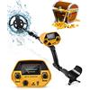 HIUYRFS Metal Detector ad Aalta Precisione Impermeabile Altezza Regolabile 78-108 cm, Detector Oro 25cm Bobina di Ricerca Rilevatore Profondità Massima 20 cm per Bambini e Adulti, Cercatore d'Oro