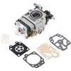 Hicello 15mm Carburatore per Decespugliatore 43cc 49cc 52cc compatibile con Florabest Decespugliator Multifunzione con Efco Decespugliatore tagliabordi a Scoppio Kit Carbu