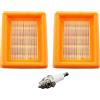 MCHNIC 2 filtri dell'aria con candela di accensione per Stihl FS120 FS200 FS250 FS300 FS350 FS400 FS450 FS480 BT120 BT121 BT130 decespugliatore decespugliatore 4134 141 0300