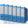 LogicaShop UBOX Raccoglitori ad Anelli A4, Dorso 8, Senza Custodia (Celeste, 6Pz)