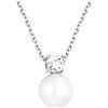 Sofia Milani - Collana da Donna in Argento 925 - con Pietra Zircone - Ciondolo a Perla - N0879