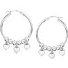 LeCalla Orecchini a cerchio in argento sterling 925 amore cuore infinito collegati a clic top orecchini per le donne, Argento, Non conosciuto