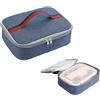 QKEPCY Borsa Termica Porta Pranzo 2,6L Aggiornato Borsa Frigo Portatile Lunch Box Impermeabile Ermetica e Isotermica per Lavoro Ufficio Scuola Picnic Viaggi (Blu)