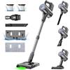 VersLife S7PLUS Aspirapolvere Scopa senza fili con funzione di pulizia, 2 in 1, potente aspirapolvere senza fili, 35 kpa, luce LED verde, aspirapolvere scopa per tappeti duri e peli di animali