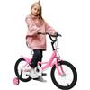 CUMELLIIR Bicicletta per bambini da 16 pollici, regolabile in altezza, per bambini, con ruote di supporto dai 4 anni, rosa