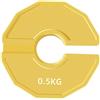 F Fityle Piastra di Peso frazionaria in Gomma Piastra di Peso aggiunta di Peso 0,25/0,5/0,75/1 kg di Pesi Dumbell per Principianti, Giallo, 0.5 kg