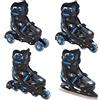 RAVEN 4 in 1 Pattini in linea, triskates, pattini a rotelle, pattini da ghiaccio Singer (nero/blu, 29-32 (18-20 cm)