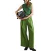 United Colors of Benetton Pantalone 4AGHDF016, Verde Bosco 2G3, L Donna