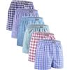 YESWEL Pantaloncini Uomo 6 Pack, Boxer Americane 100% Cotone, Biancheria Intima Traspirante, Pantaloncini Larghi retrò Uomo (Multicolore 02, XXL)