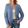 GRACE KARIN Giacca da Donna Lavorata a Maglia con Bottoni Cardigan a Maniche Lunghe per l'autunno Inverno Elegante Maglione Albicocca XXL