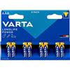 Zarivy PILA LONGLIFE POWER AAA - LR03 (BLISTER 8 pz.) Ø 10,5 x 44,5 mm. Potenza duratura per i tuoi dispositivi, ideale per giochi, telecomando e altro ancora. Prestazioni superiori quando più ne hai