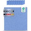 Aeco Sound® - Pannelli Acustici in Feltro | 9 pezzi da 30x30cm ciascuno | autoadesivi | feltro acustico extra spesso da 1,5cm | isolamento acustico, insonorizzazione (Blu)