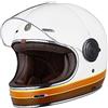 TORC Casco moto integrale Casco vintage in fibra di vetro stile retrò con visiera ECE22-06
