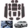 GAFAT Compatibile con Audi Q4 e-tron EV Electric 2021-2024 2025 Tappetini Antiscivolo, Q4 Etron Sportback Tappetini in Gomma per Console Centrale, Cuciture della Porta, Q4 etron Accessori (Rosso)