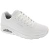 Skechers Sneaker da uomo UNO Stand On Air, White Durabuck Mesh, 47.5 EU Weit
