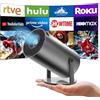 Astarama Mini Proiettore, 4K Videoproiettore Full HD, HY300 Proiettore Portatile Correzione Trapezoidale Automatica, 2.4/5G WiFi Bluetooth 5.0, Android 11.0, Schermo da 130",Rotazione di 180 Gradi