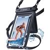 Lamicall Custodia Impermeabile Smartphone - [Design a Doppia Borsa] | IPX8 Custodia Subacquea Smartphone, Corda Regolabile Resistente, Borsa Impermeabile per iPhone 17 16 15, Telefono fino a 7,5