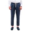 Pantaloni Uomo 100% Lino Pantalone Pinces Made In Italy Chino America VEQUE