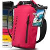 Nordlight Dry Bag Sacca Impermeabile + Custodia per Cellulare + Chiusura Arrotolabile, Tracolla | Zaino Impermeabile Sacca Stagna Borsa | Spiaggia, Canoa, SUP, Immersioni - Rosa, 30 Litri