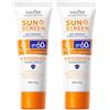 ISAKEN Crema Solare per Il Viso SPF 60 Crema Idratante Anti-Invecchiamento per Il Viso con Controllo Dell'Olio per La Protezione dalle Radiazioni UVA e UVB, 40ml