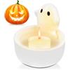 Wvu & Wvo Portacandele fantasma, in ceramica, per ragazze, donne, Halloween, compleanno, casa, tavolo, decorazione
