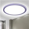 LQWELL® LED Plafoniera, 1.6CM Ultra-Sottile Rotonda Piatta IP44 Lampada da Bagno Impermeabile 18W 6500K 1700LM Moderna per Soggiorno Camera da Letto Cucina Balcone Seminterrato Ufficio, 220 * 16mm