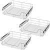VELPAX 3x60 cm Cassetto Telescopico Cucina 30kg Cassetto Telescopico Metallo Guide Scorrevoli Cucina Cassetti Estraibili Mobili Cestello con Binario