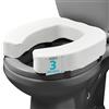 Lunderg Rialzo per sedile WC per anziani, aggiunge 7,6 cm, misura universale, cuscino rialzato per sedile WC con schiuma ad alta densità per un maggiore comfort ed elevazione, facile da pulire