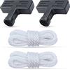 HAISHINE Kit di 2 maniglie e corda di avviamento a strappo per Honda GX160, GX200, GX120, GX110, decespugliatore motore 28461-ZH8-013