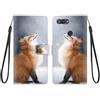 KARTXITAI Cover Compatibile con Xiaomi Mi 8 Lite PU Pelle TPU Silicone Portafoglio Magnetica con Disegni Motivo Animale Flip Custodia in Libro Slot Schede Custodia-Volpe,neve