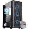 EMCA4 Computer Gaming PC Assemblato Ryzen 3 4100 - Radeon RX 6500XT - M.2 512GB nvme - Ram 16GB DDR4 3200Mhz - B450 - ARGB - Windows 11
