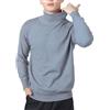 Generic Maglione da uomo a collo alto in tinta unita, leggero e casual caldo, maglione a collo alto da uomo, grigio, L