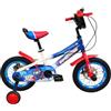 MagikBike bicicletta da bambino Supermagik dai 4 anni, misura 16 pollici, movimento centrale a sfera telaio bicolore blu e bianco, freno a disco anteriore e posteriore.