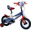 MagikBike bicicletta da bambino Supermagik dai 2 anni, misura 12 pollici, movimento centrale a sfera telaio bicolore blu e bianco