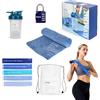 Fisura - Set fitness innovativo con 5 fasce elastiche, uno shaker per proteine, un asciugamano morbido, un lucchetto resistente e una sacca pratica. Regalo sportivo unico.