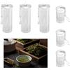 IUSOT 6 pezzi di infusore per tè sfuso, infusore da tè in acciaio inox con coperchio e gancio, riutilizzabile per tazza, colino da tè sfuso, filtro per teiera