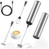 AONAT Montalatte Elettrico, Montalatte elettrico in acciaio inox, Frullino Elettrico USB Ricaricabile Schiumatore Latte, 2 Velocità Regolabile, per Cappuccino, Matcha, Caffè Schiumoso, Latte