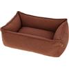 Kerbl Pet Letto Oliver per Cani, Tessuto Robusto, Rivestimento Lavabile, Parte Inferiore Antiscivolo, Letto Moderno per Cani, Marrone, 70 x 60 x 24 cm