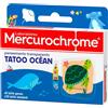MERCUROCHROME - Cerotti trasparenti Tatoo Ocean - 18 unità - 2 formati - Effetto tatuaggio - Piccole ferite, tagli e graffi - Pronto soccorso