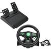 Tomantery Volante da Corsa per PC, Volante per PC, Tecnologia Hot Plug, Feedback con Vibrazione, USB 4 in 1 per PS3