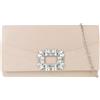 Girly Handbags Pochette da donna in finta pelle scamosciata, Nude, W 24, H 13, D 5 cm (W 9, H 5, D 2 inches)