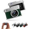 generic Mini fotocamera 1080P, portachiavi Videoregistratore digitale HD, portatile, piccola fotocamera nostalgia retrò, micro videocamera per foto e video da viaggio (verde senza scheda di memoria)