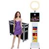 NEWESGOGO Magic Mirror Photo Booth Machine con touch screen da 15,6 pollici e luce ad anello, macchina fotografica per selfie con luce RGB per matrimoni, feste, mostre, affitto (macchina per cabina fotografica)